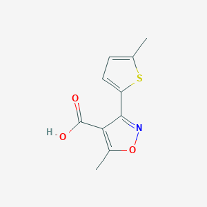 molecular formula C10H9NO3S B1434448 5-Methyl-3-(5-methylthiophen-2-yl)isoxazole-4-carboxylic acid CAS No. 1083224-09-2