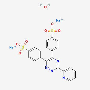 molecular formula C20H14N4Na2O7S2 B1434449 Disodium;4-[3-pyridin-2-yl-6-(4-sulfonatophenyl)-1,2,4-triazin-5-yl]benzenesulfonate;hydrate CAS No. 1264198-47-1