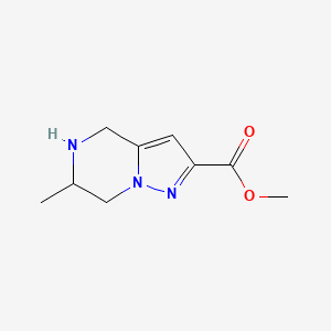 molecular formula C9H13N3O2 B1434454 Methyl 6-methyl-4,5,6,7-tetrahydropyrazolo[1,5-a]pyrazine-2-carboxylate CAS No. 1934528-34-3