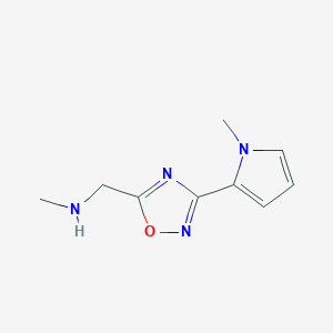 molecular formula C9H12N4O B1434457 N-methyl-1-(3-(1-methyl-1H-pyrrol-2-yl)-1,2,4-oxadiazol-5-yl)methanamine CAS No. 1935450-69-3