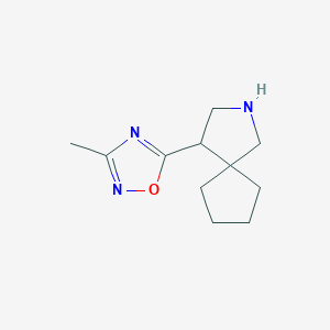 molecular formula C11H17N3O B1434469 3-Methyl-5-(2-azaspiro[4.4]nonan-4-yl)-1,2,4-oxadiazole CAS No. 1955541-75-9