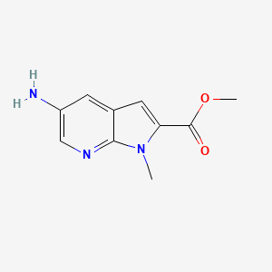 molecular formula C10H11N3O2 B1434472 Methyl 5-amino-1-methyl-1H-pyrrolo[2,3-b]pyridine-2-carboxylate CAS No. 1630907-29-7