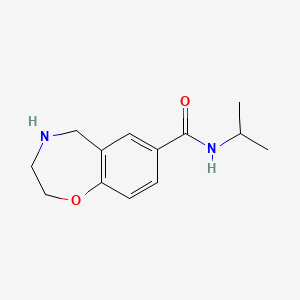 molecular formula C13H18N2O2 B1434475 N-isopropyl-2,3,4,5-tetrahydrobenzo[f][1,4]oxazepine-7-carboxamide CAS No. 1955541-10-2