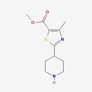molecular formula C11H16N2O2S B1434476 Methyl 4-methyl-2-(piperidin-4-yl)thiazole-5-carboxylate CAS No. 1955547-42-8