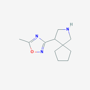 molecular formula C11H17N3O B1434479 5-Methyl-3-(2-azaspiro[4.4]nonan-4-yl)-1,2,4-oxadiazole CAS No. 1955531-41-5