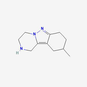 molecular formula C11H17N3 B1434485 9-Methyl-1,2,3,4,7,8,9,10-octahydropyrazino[1,2-b]indazole CAS No. 1934587-85-5
