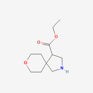 molecular formula C11H19NO3 B1434486 Ethyl 8-oxa-2-azaspiro[4.5]decane-4-carboxylate CAS No. 1603517-03-8