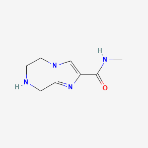 molecular formula C8H12N4O B1434495 N-methyl-5,6,7,8-tetrahydroimidazo[1,2-a]pyrazine-2-carboxamide CAS No. 1936300-34-3