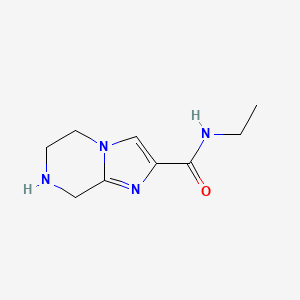 molecular formula C9H14N4O B1434496 N-ethyl-5,6,7,8-tetrahydroimidazo[1,2-a]pyrazine-2-carboxamide CAS No. 1935192-61-2