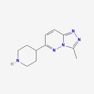 molecular formula C11H15N5 B1434501 3-Methyl-6-(piperidin-4-yl)-[1,2,4]triazolo[4,3-b]pyridazine CAS No. 1369140-63-5