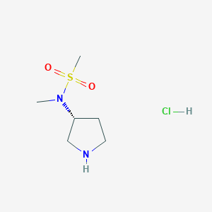 molecular formula C6H15ClN2O2S B1434511 (R)-N-Methyl-N-(pyrrolidin-3-yl)methanesulfonamide hydrochloride CAS No. 1810074-90-8