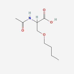 molecular formula C9H17NO4 B14345171 3-Butoxy-2-acetylaminopropionic acid CAS No. 96474-20-3