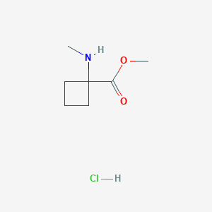 molecular formula C7H14ClNO2 B1434524 Methyl 1-(MethylaMino)cyclobutanecarboxylate hydrochloride CAS No. 1247180-93-3