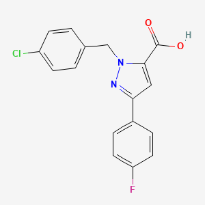 1-(4-Chlorobenzyl)-3-(4-fluorophenyl)-1H-pyrazole-5-carboxylic acid
