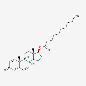 molecular formula C30H42O3 B1434552 Androsta-1,4,6-trien-3-one, 17-[(1-oxo-10-undecen-1-yl)oxy]-, (17beta)- CAS No. 1800195-99-6