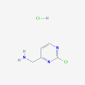 molecular formula C5H7Cl2N3 B1434553 (2-Chloropyrimidin-4-yl)methanamine hydrochloride CAS No. 1346542-37-7