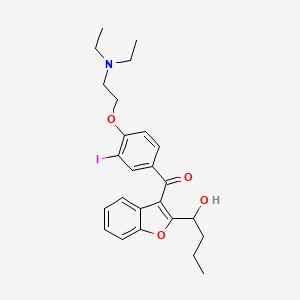 molecular formula C25H30INO4 B1434554 [4-[2-(二乙氨基)乙氧基]-3-碘苯基][2-(1-羟基丁基)-3-苯并呋喃基]-甲酮 CAS No. 318267-28-6