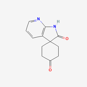 molecular formula C12H12N2O2 B1434564 1',2'-Dihydrospiro[cyclohexane-1,3'-pyrrolo[2,3-b]pyridine]-2',4-dione CAS No. 1638768-64-5