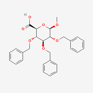 Methyl 2,3,4-tris-O-(phenylmethyl)-beta-D-Glucopyranosiduronic acid