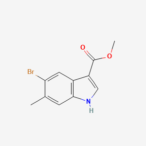 molecular formula C11H10BrNO2 B1434568 methyl 5-bromo-6-methyl-1H-indole-3-carboxylate CAS No. 1360957-60-3