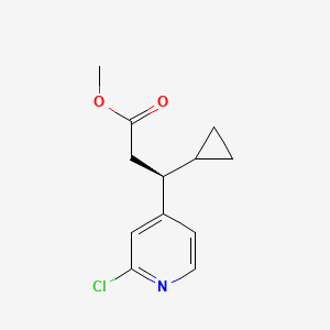 Methyl (3S)-3-(2-chloropyridin-4-yl)-3-cyclopropylpropanoate