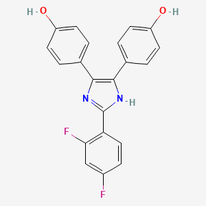 molecular formula C21H14F2N2O2 B14345956 Didemethylfenflumizole CAS No. 91401-22-8