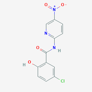molecular formula C12H8ClN3O4 B14346037 Benzamide, 5-chloro-2-hydroxy-N-(5-nitro-2-pyridinyl)- CAS No. 92721-73-8