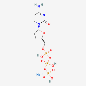 Sodium;[[[(2S,5R)-5-(4-amino-2-oxopyrimidin-1-yl)oxolan-2-yl]methoxy-hydroxyphosphoryl]oxy-hydroxyphosphoryl] hydrogen phosphate