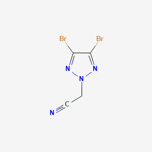 2-(4,5-dibromo-2H-1,2,3-triazol-2-yl)acetonitrile