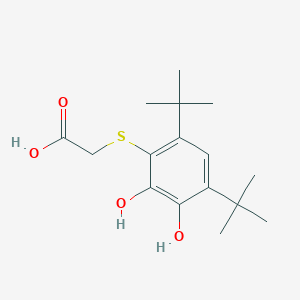molecular formula C16H24O4S B14346102 Acetic acid, [[4,6-bis(1,1-dimethylethyl)-2,3-dihydroxyphenyl]thio]- CAS No. 94300-08-0