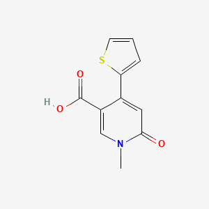 molecular formula C11H9NO3S B1434615 1-Methyl-6-oxo-4-(thiophen-2-yl)-1,6-dihydropyridine-3-carboxylic acid CAS No. 1955522-77-6
