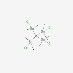 molecular formula C9H24Cl4Sn4 B14346153 Methanetetrayltetrakis[chloro(dimethyl)stannane] CAS No. 91148-26-4