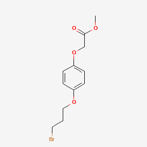 molecular formula C12H15BrO4 B1434617 Methyl 2-(4-(3-bromopropoxy)phenoxy)acetate CAS No. 910032-57-4