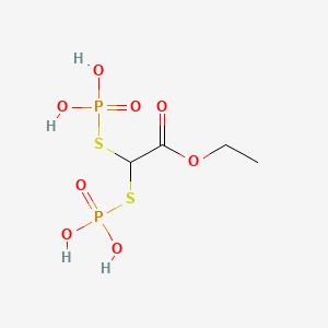 molecular formula C4H10O8P2S2 B14346206 Acetic acid, bis(phosphonothio)-, 1-ethyl ester CAS No. 93676-14-3