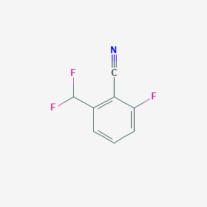 molecular formula C8H4F3N B1434622 2-(Difluoromethyl)-6-fluorobenzonitrile CAS No. 1261442-19-6
