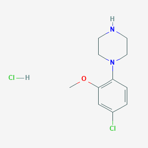 molecular formula C11H16Cl2N2O B1434623 1-(4-Chloro-2-methoxyphenyl)piperazine hydrochloride CAS No. 89988-99-8