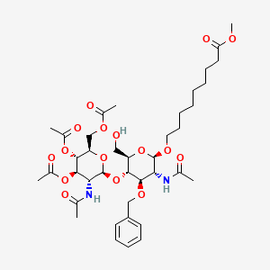 molecular formula C39H58N2O16 B1434624 8-Methoxycarbonyl-3-benzyl-3,4,6,6-tetra-O-acetyl-N,N-diacetyl-b-chitobioside CAS No. 359436-87-6