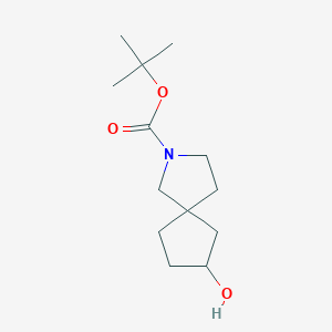 molecular formula C13H23NO3 B1434630 7-羟基-2-氮杂-螺[4.4]壬烷-2-甲酸叔丁酯 CAS No. 1319716-41-0