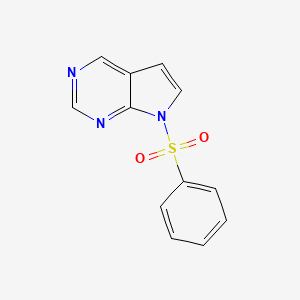 molecular formula C12H9N3O2S B1434635 7-(Phenylsulfonyl)-7H-Pyrrolo[2,3-d]pyrimidine CAS No. 1279872-89-7