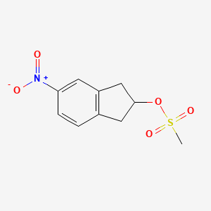 molecular formula C10H11NO5S B1434639 5-nitro-2,3-dihydro-1H-inden-2-yl methanesulfonate CAS No. 1701450-92-1