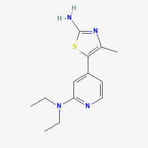 molecular formula C13H18N4S B1434642 5-(2-(Diethylamino)pyridin-4-yl)-4-methylthiazol-2-amine CAS No. 1395492-86-0