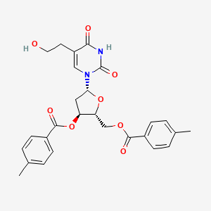 molecular formula C27H28N2O8 B1434643 3',5'-DI-O-(P-Toluoyl)-5-(2-hydroxyethyl)-2'-deoxyuridine CAS No. 97974-93-1