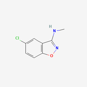 molecular formula C8H7ClN2O B1434648 5-chloro-N-methyl-1,2-benzoxazol-3-amine CAS No. 1344702-32-4