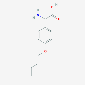 molecular formula C12H17NO3 B143465 2-amino-2-(4-butoxyphenyl)acetic Acid CAS No. 126746-19-8