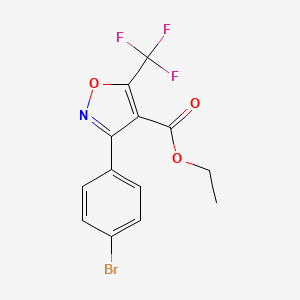 molecular formula C13H9BrF3NO3 B1434651 Ethyl 3-(4-Bromophenyl)-5-(trifluoromethyl)isoxazole-4-carboxylate CAS No. 1159978-86-5