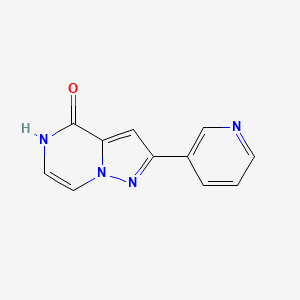 molecular formula C11H8N4O B1434679 2-(Pyridin-3-yl)pyrazolo[1,5-a]pyrazin-4(5H)-one CAS No. 1710195-57-5