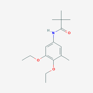 molecular formula C16H25NO3 B14346808 N-(3,4-Diethoxy-5-methylphenyl)-2,2-dimethylpropanamide CAS No. 90257-17-3