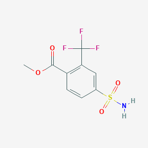 molecular formula C9H8F3NO4S B1434682 Methyl 4-sulfamoyl-2-(trifluoromethyl)benzoate CAS No. 1803561-94-5