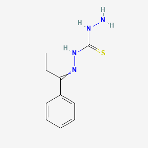 molecular formula C10H14N4S B14346824 N'-(1-Phenylpropylidene)hydrazinecarbothiohydrazide CAS No. 94195-46-7