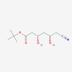molecular formula C11H19NO4 B1434692 (3S,5S)-tert-Butyl 6-cyano-3,5-dihydroxyhexanoate CAS No. 1105067-92-2